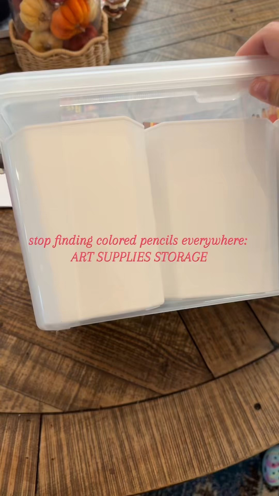 Spill proof, baby proof, can bring it to the table when the kids want to color and then PUT IT AWAY easily after. All amazing perks of this storage solution. 

Arts supplies storage, craft storage, mom solutions


#LTKFindsUnder50 #LTKFamily #LTKHome