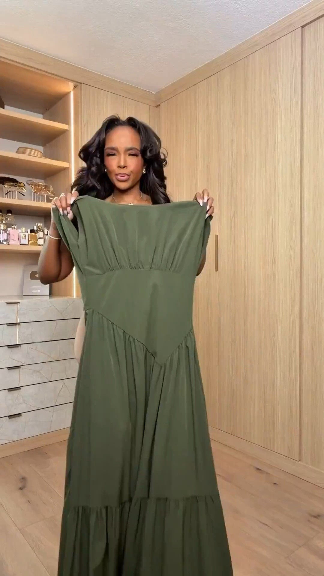 Olive green and gold accessories will always give that rich effortless vibe 🤎✨

This maxi dress is the perfect mix of comfortable and elevated. The flowy silhouette, open back detail, and earthy tone make it one of those easy throw-on looks that still feels polished and put together.

Perfect for vacation dinners, brunch dates, summer evenings, beach resorts, casual events, and elevated everyday outfits.

Olive green dress, maxi dress outfit, earthy tone fashion, vacation outfit women, effortless elegant style, resort wear fashion, feminine summer dress, neutral luxury aesthetic, classy casual outfit, elevated basics, flowy maxi dress, chic vacation style

Follow me on Instagram and YouTube @kirasfashionfinds

#LTKootd #LTKgrwm #LTKPetite

Comment SHOP below to receive a DM with the link to this post on my LTK ⬇ https://liketk.it/6dAsE

https://liketk.it/6dAsE