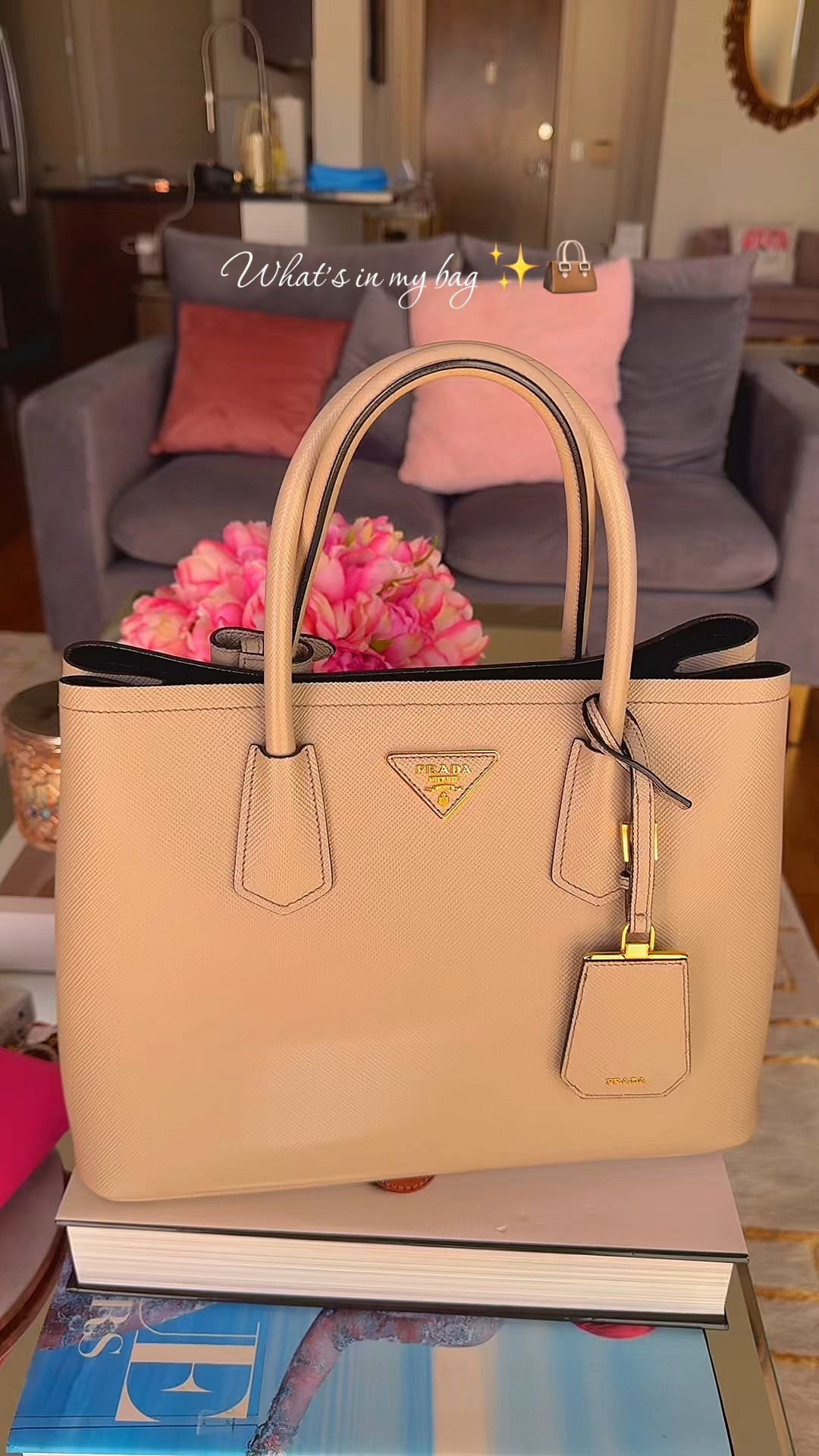 What’s in my bag #prada #beautyessentials 

#LTKItBag 

#LTKTravel #LTKBeauty