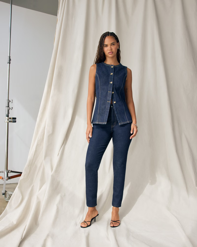 Curve Love High Rise Modern Skinny Jean | Abercrombie & Fitch (US)