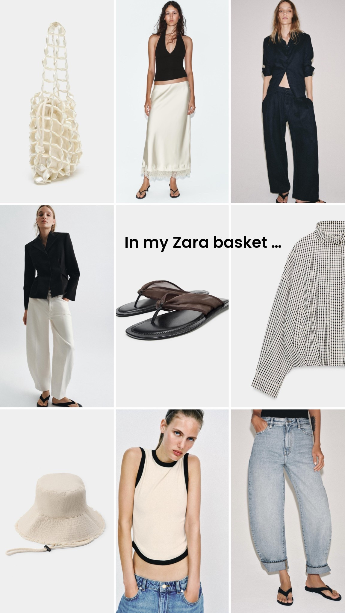 Zara new in

Summer holiday and spring outfits shopping edit.

I’ve ordered the navy linen trousers and linen shirt to try for holiday with some layered tank tops, canvas bucket hats and that stunning pearl bucket bag 🤍

#zara 

#LTKbag #LTKspring #LTKuk