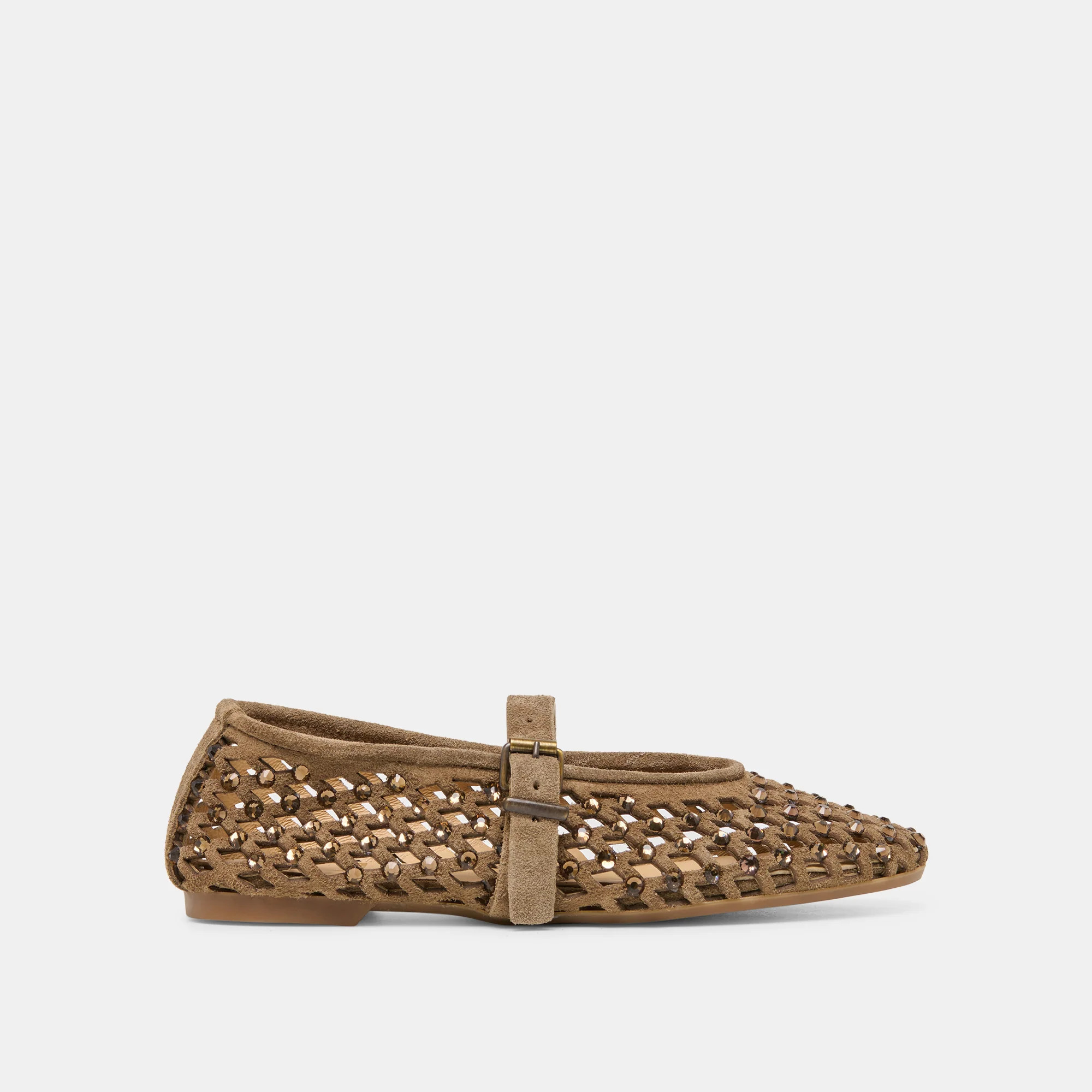 Mavin Rhinestone Ballet Flats in Brown Size 9 By Dolce Vita | DolceVita.com