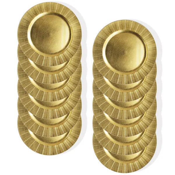 Burst Gold Charger Plate 13" Set of 12 - 13" Dia x 0.5" H - Bed Bath & Beyond - 38314765 | Bed Bath & Beyond
