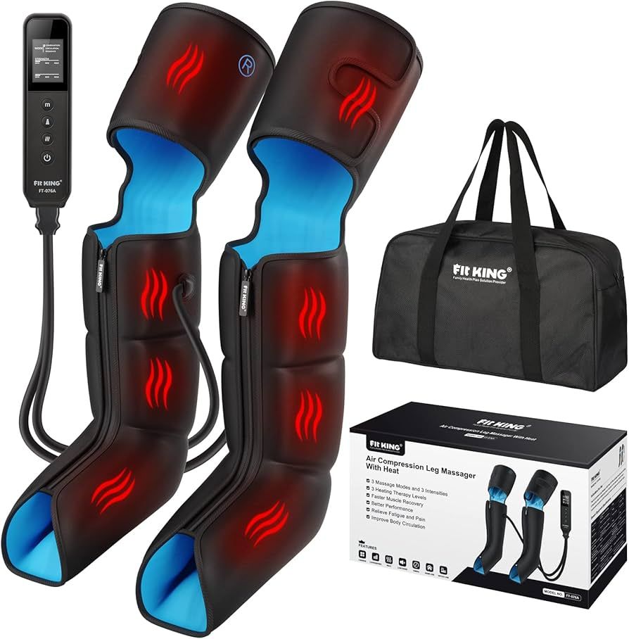 FIT KING Leg Massager with Heat for Circulation Upgraded Full Leg and Foot Compression Boots Mass... | Amazon (US)