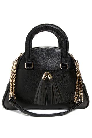 'Marissa' Small Tote in Black Pebbled Leather | Mel Boteri