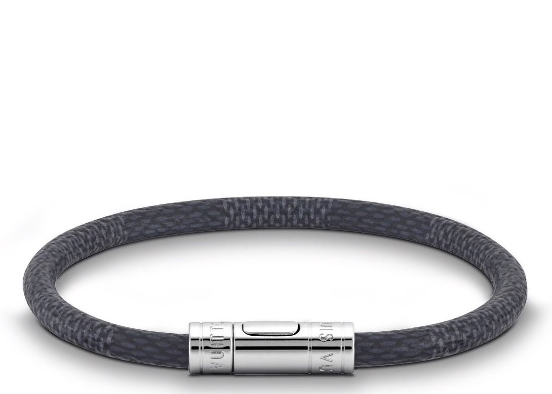 Men's Louis Vuitton Keep It Bracelet Damier Graphite in Grey | StockX