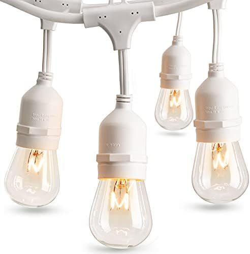 addlon 48 FT Outdoor String Lights Commercial Grade Weatherproof Edison Vintage Bulbs 15 Hanging Soc | Amazon (US)