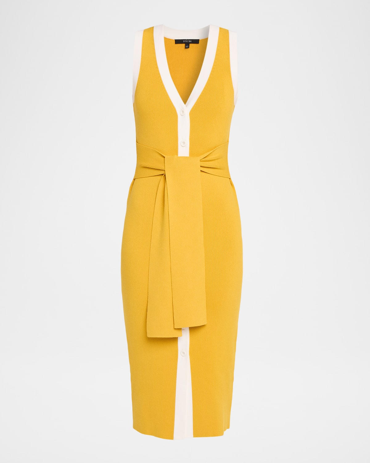 Victoria Knit Belted Midi Dress | Neiman Marcus