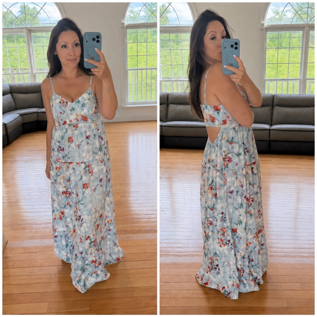 Unexpected find from Amazon! Beautiful summer maxi. Warning - this is a braless dress, back is beautiful but opened and low! @amazonfindsandfashion 

#LTKSeasonal #LTKPetite