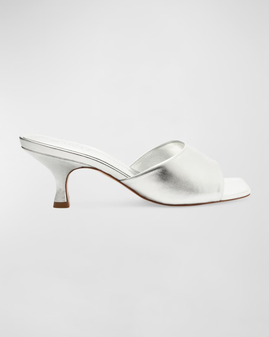 Dethalia Metallic Stiletto Mule Sandals | Neiman Marcus