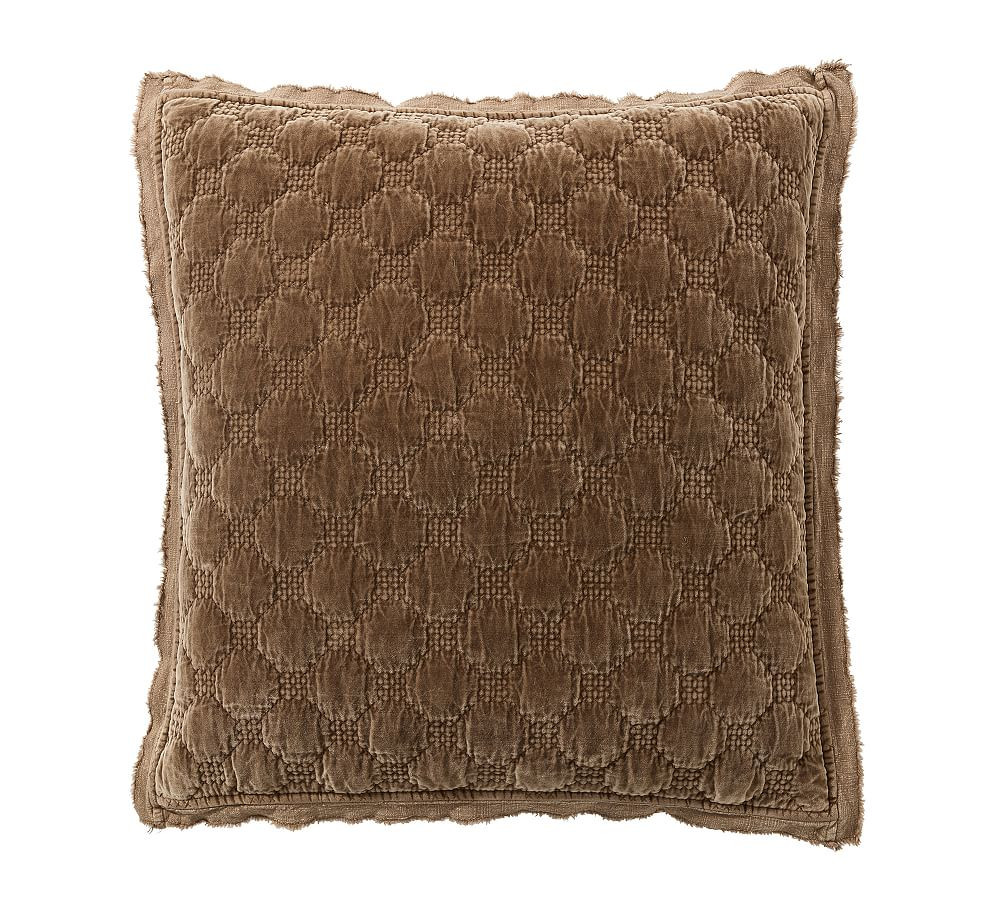 Velvet Lattice Handcrafted Quilted Sham | Pottery Barn (US)