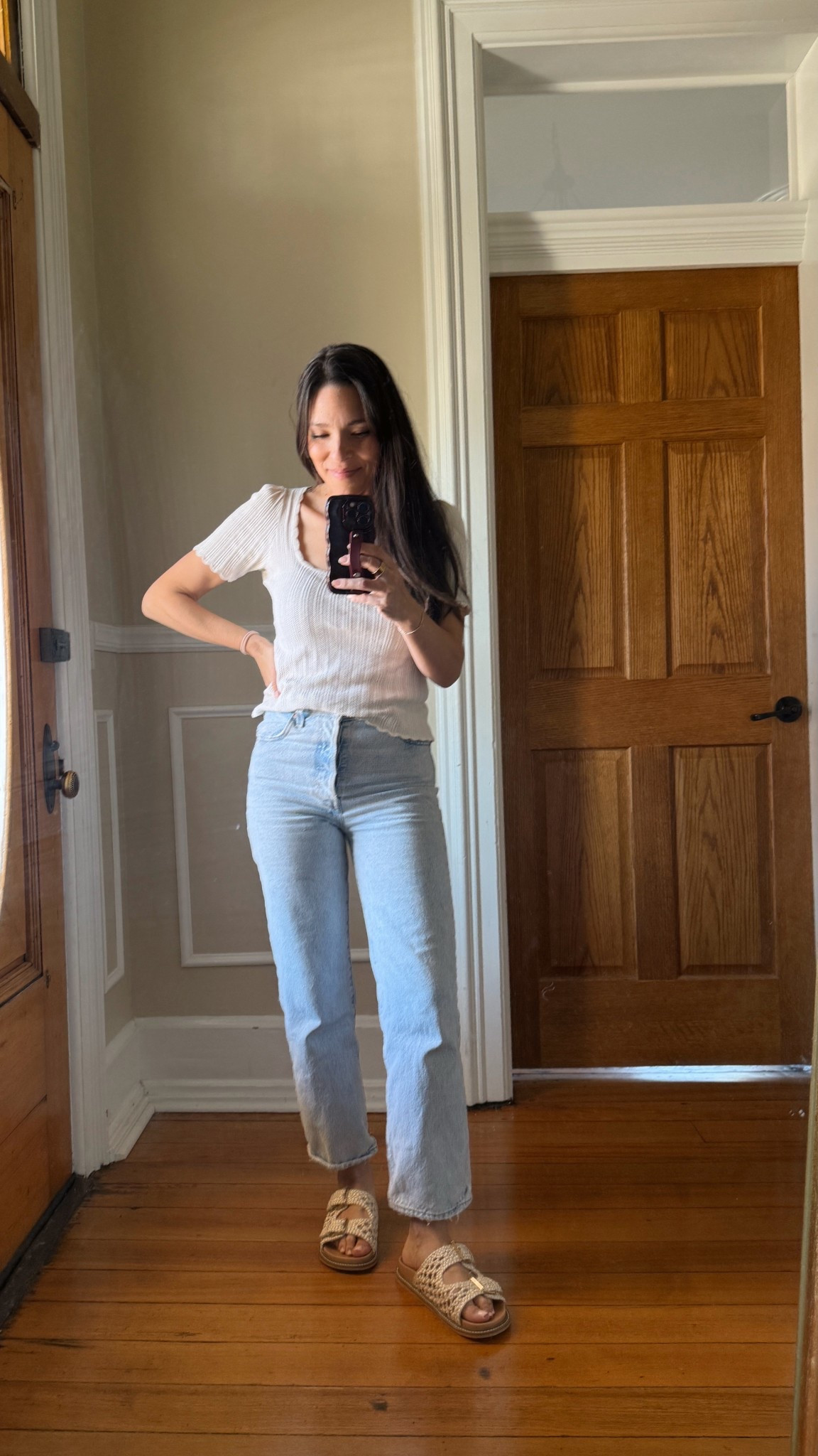 Super comfy sandals TTS! Levi’s rib cage ankle jeans:)

#LTKSaleAlert #LTKSpringSale