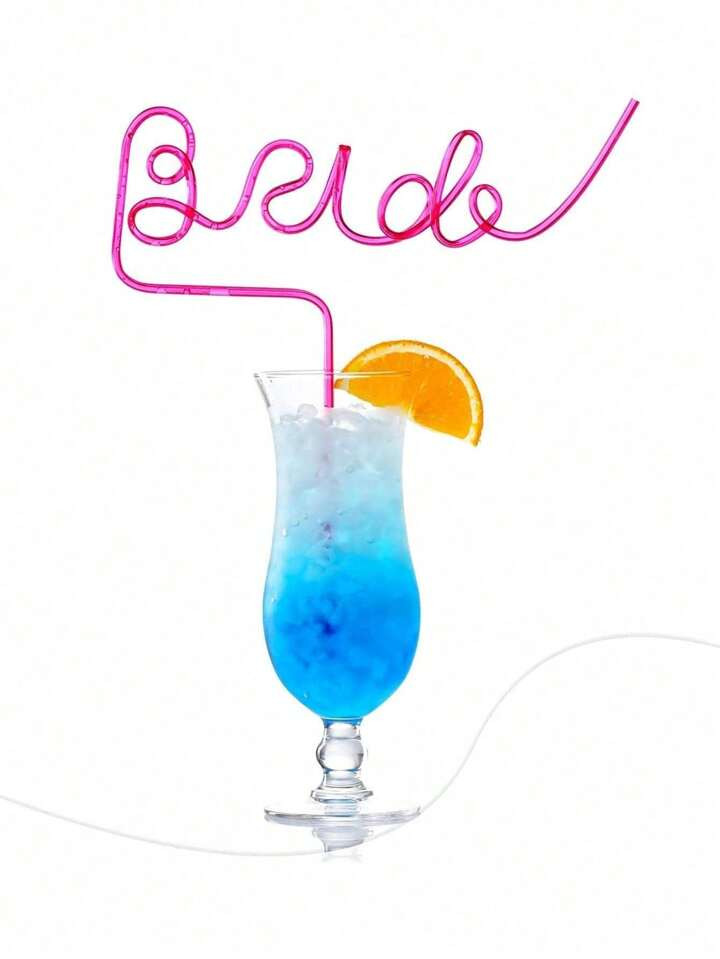 1pc Reusable White Bachelorette Party Bride Straw | Bride Gift Decoration | Bridal Diamond Ring S... | SHEIN