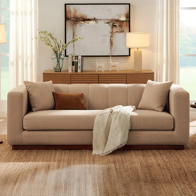90" Modern Upholstered Loveseat Sofa with Spill-resistant Removable Cover for Living Room | Wayfair North America