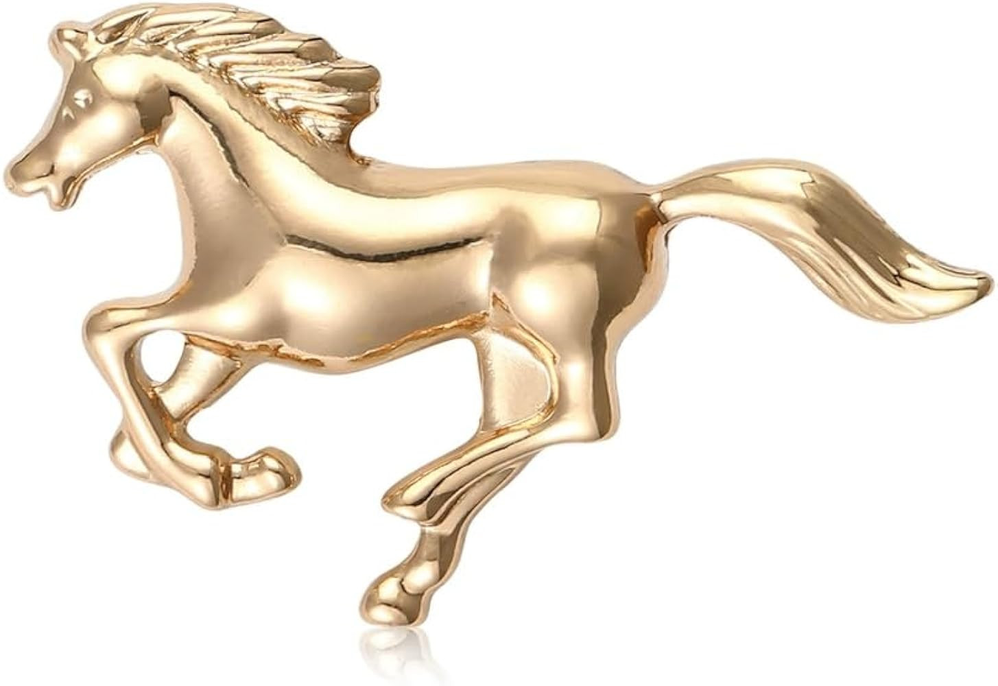 Gold-Toned Running Horse Brooch Pin for Women Men Vintage Pony Steed Animal Brooches Elegant Chri... | Amazon (US)
