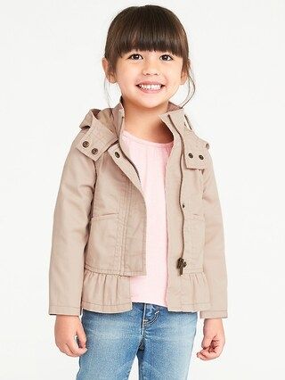 Hooded Peplum Jacket for Toddler Girls | Old Navy US