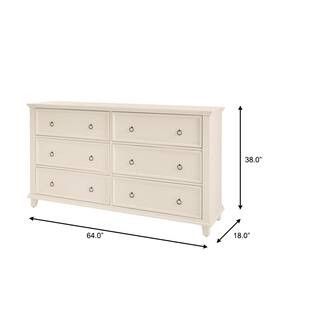 Home Decorators Collection Grantley Ivory 6-Drawer Dresser (38 in. H x 64 in. W x 18 in. D) M1370... | The Home Depot