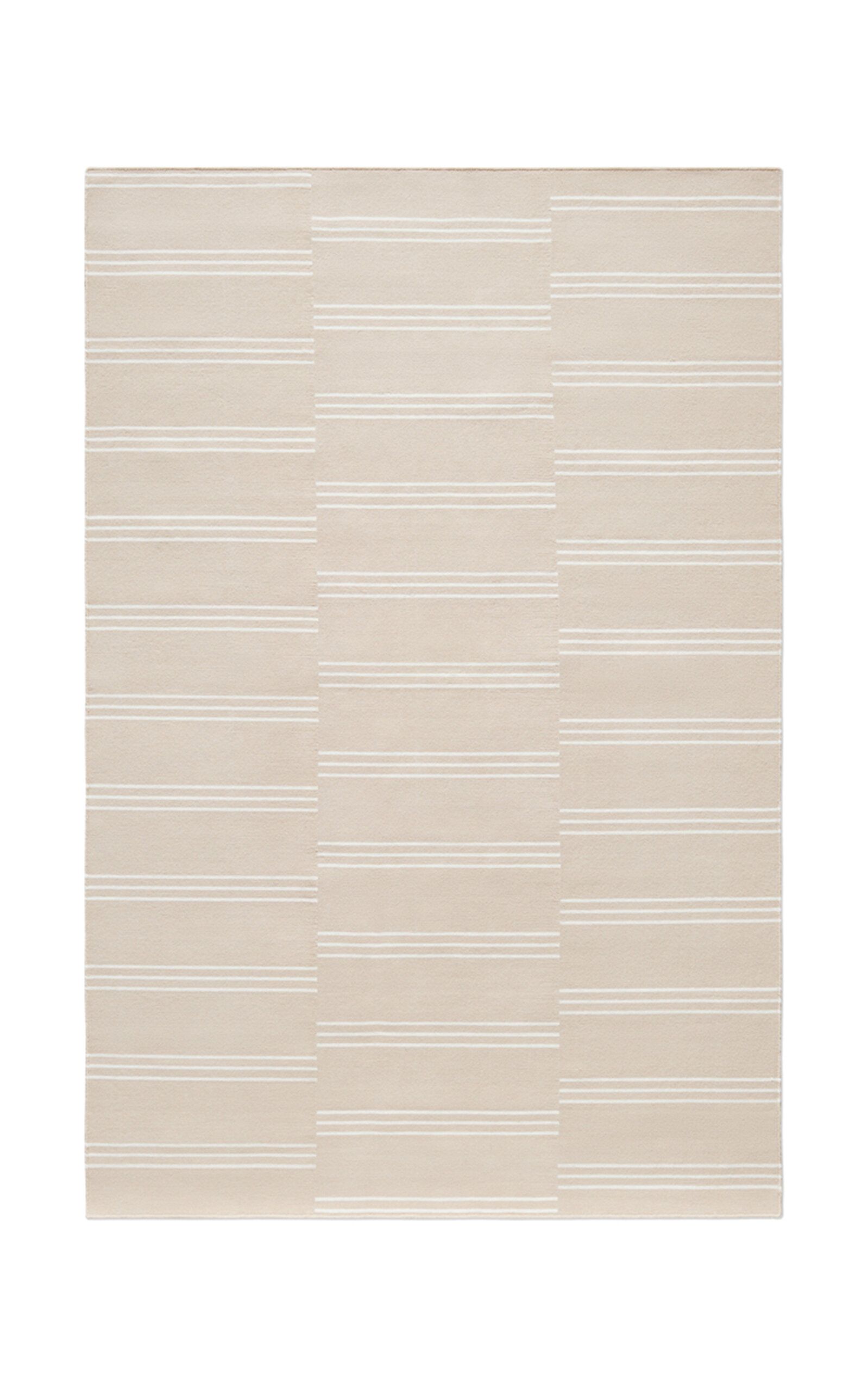 Stripes by Nordic Knots, Flatweave Area Rug in Sand/Cream, Size 5' X 8' | Moda Operandi (Global)