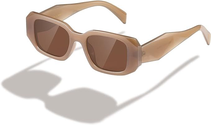 kimorn Rectangle Trendy Sunglasses for Women Men Trendy Retro Trendy Sun Glasses 90’s Vintage S... | Amazon (UK)