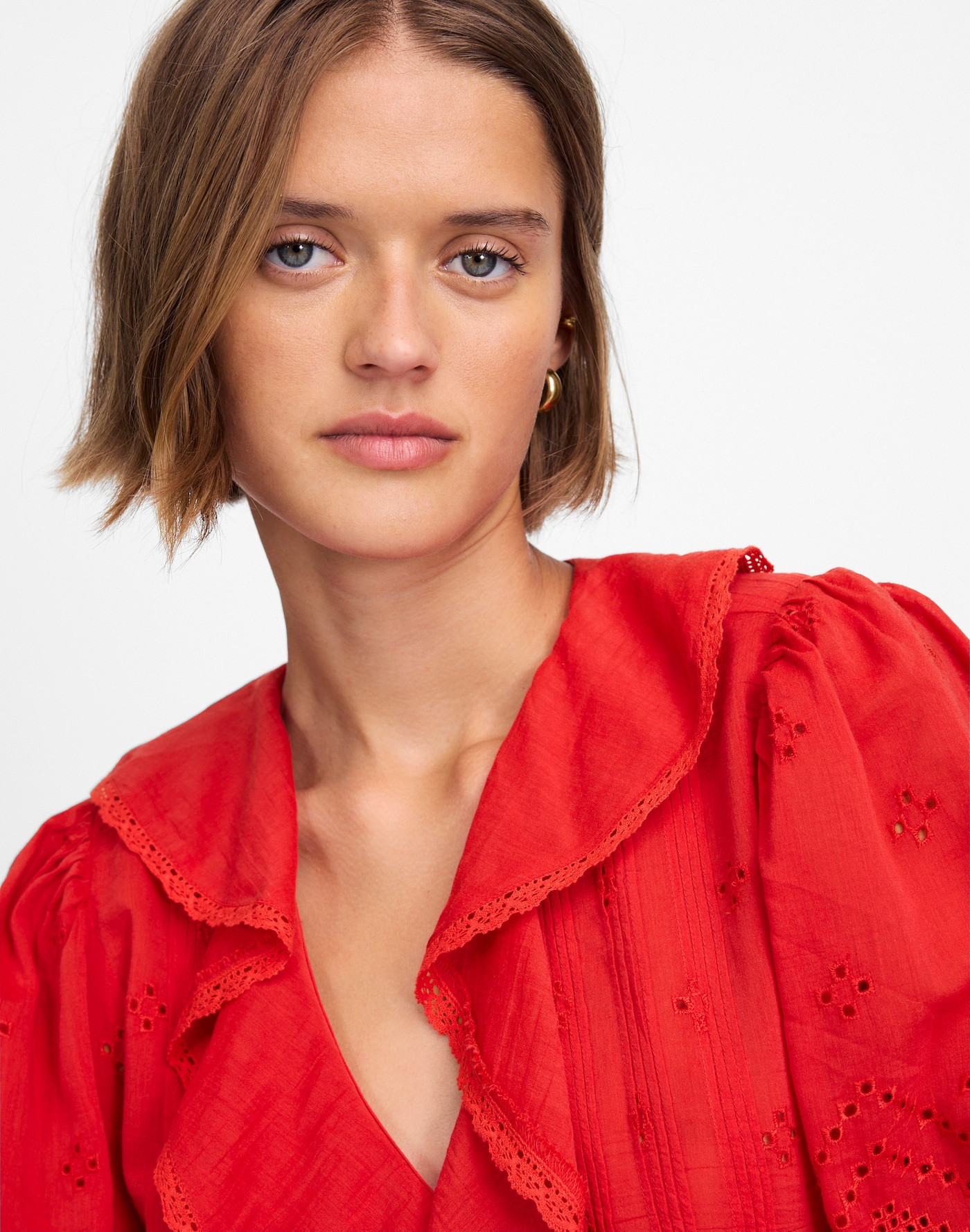 Ruffled Puff-Sleeve Top | Madewell | Madewell