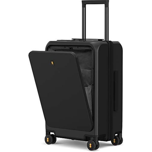 LEVEL8 Suitcase Hand Luggage Lightweight 100% PC Trolley Case Micro-Diamond Textured Design, Carry o | Amazon (UK)