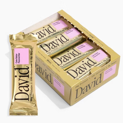 David Protein Cake Batter High Protein Bars - 28g Protein - 12ct | Target