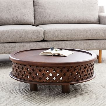 Carved Wood Coffee Table | West Elm (US)