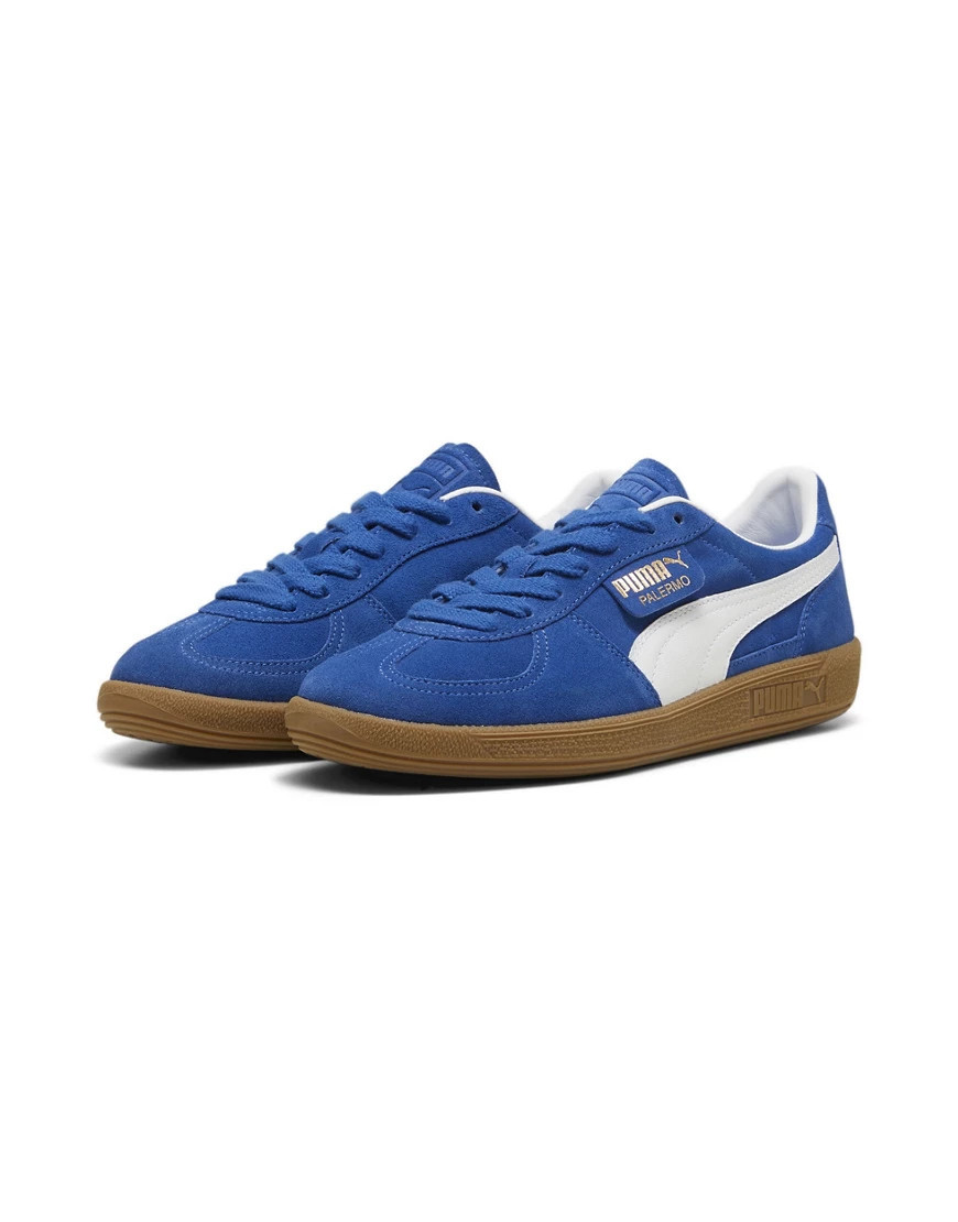 PUMA Palermo sneakers in blue with white detail | ASOS (Global)