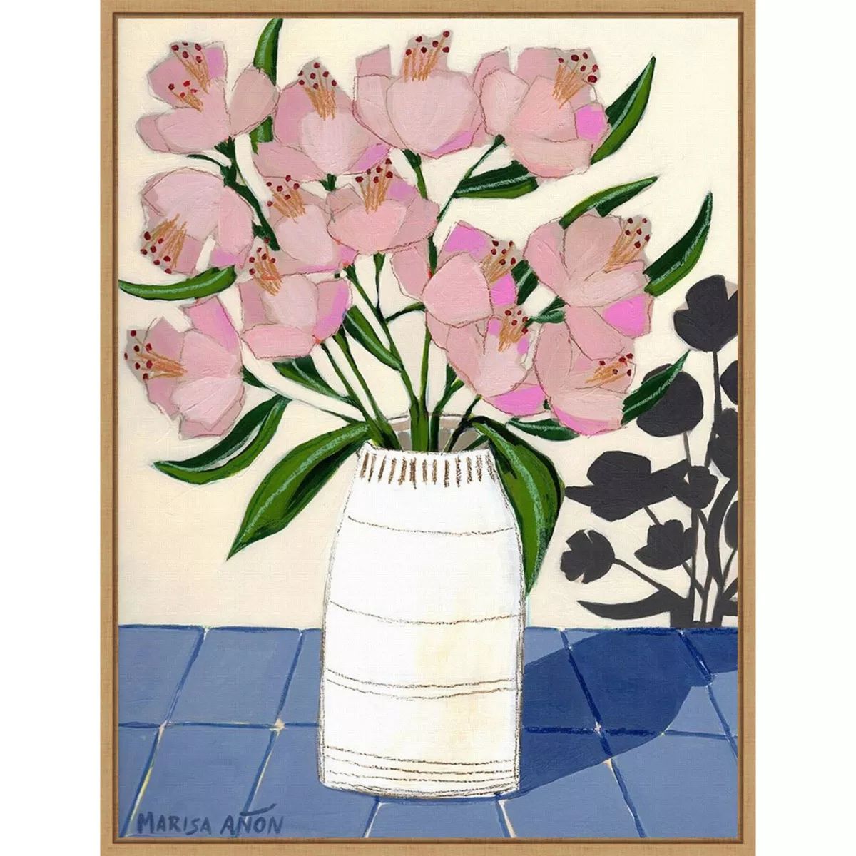 18" x 24" Spring Florals 5 by Marisa Anon Framed Canvas Wall Art - Amanti Art: Modern Lithograph,... | Target