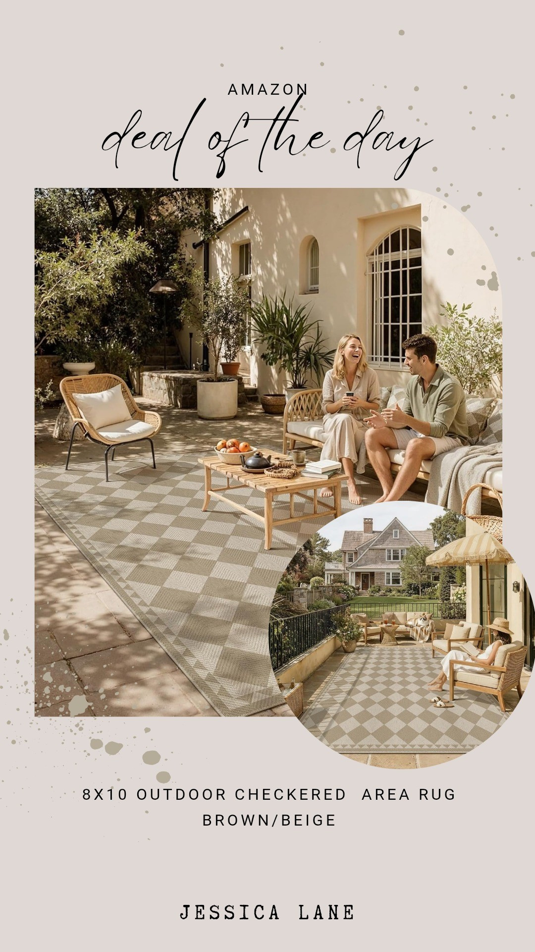 Add a classic pattern to your deck with this 8x10 checkered outdoor rug. The brown and beige tones blend seamlessly with any outdoor furniture style.#outdoordecor #patiostyle #amazonhome #checkeredrug

#LTKSaleAlert #LTKHome #LTKSeasonal