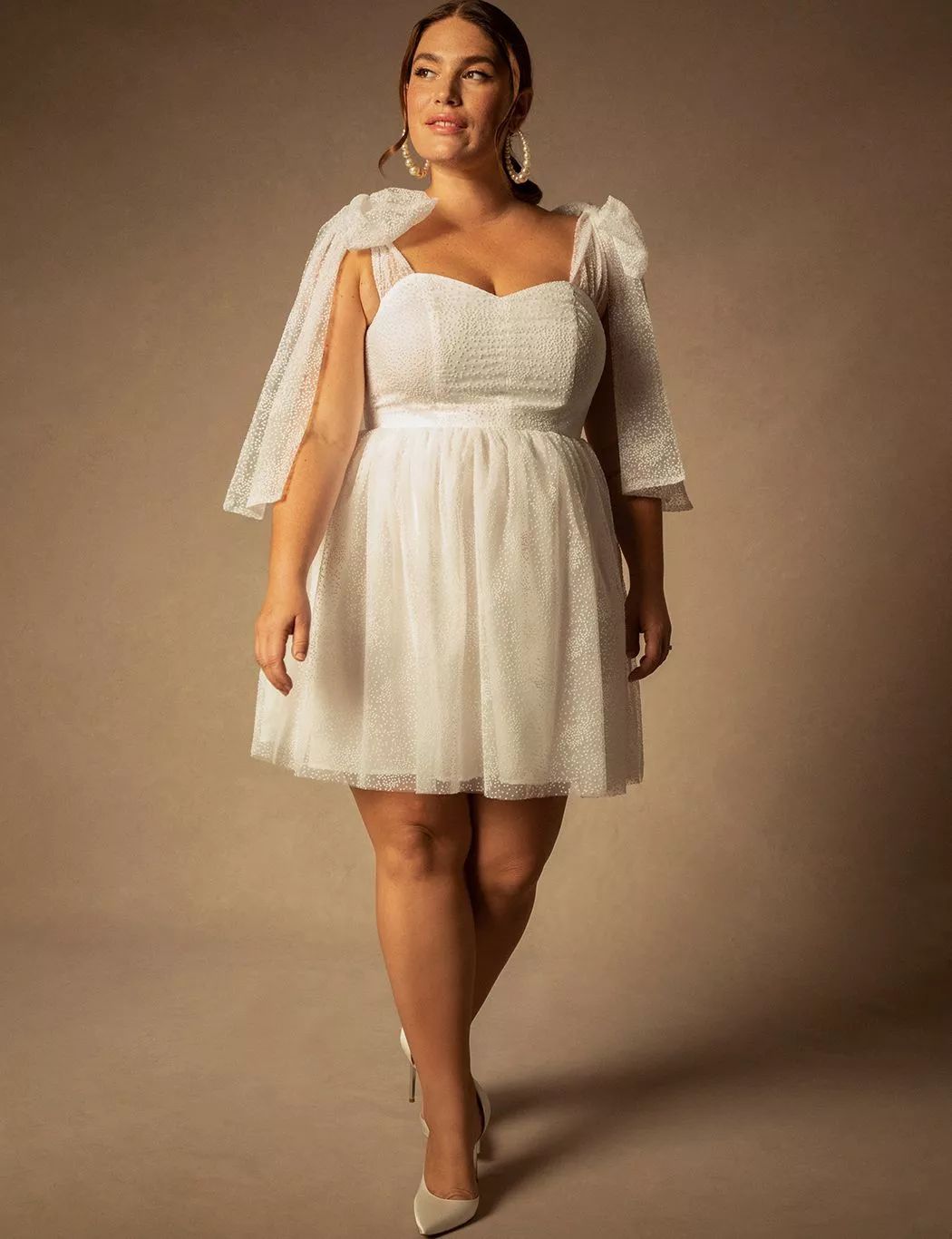 Bridal by ELOQUII Tie Shoulder Dress | ELOQUII | Eloquii