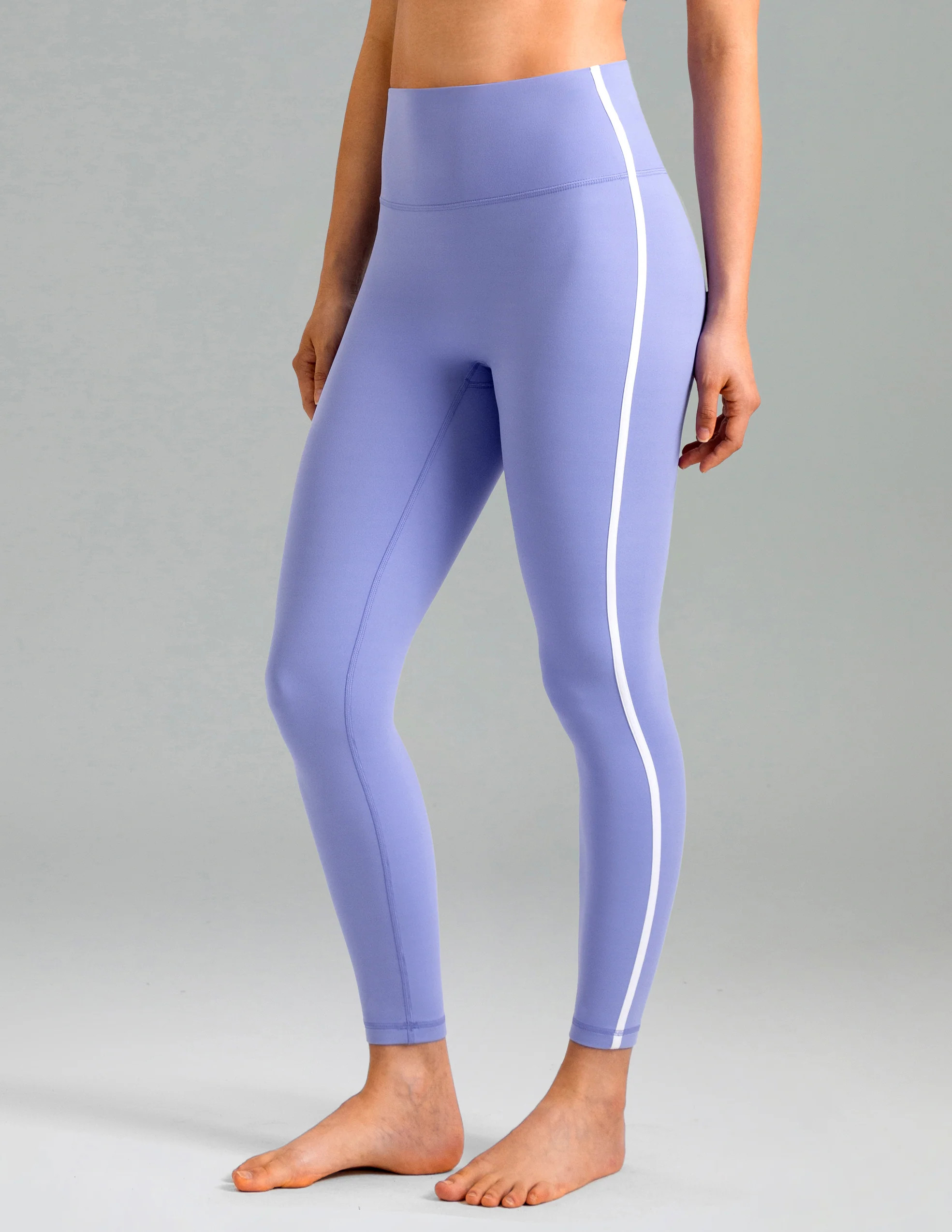 Dreamlux High Waisted No Front Seam 25" Yoga Legging w/ Contrast Trim | Colorfulkoala