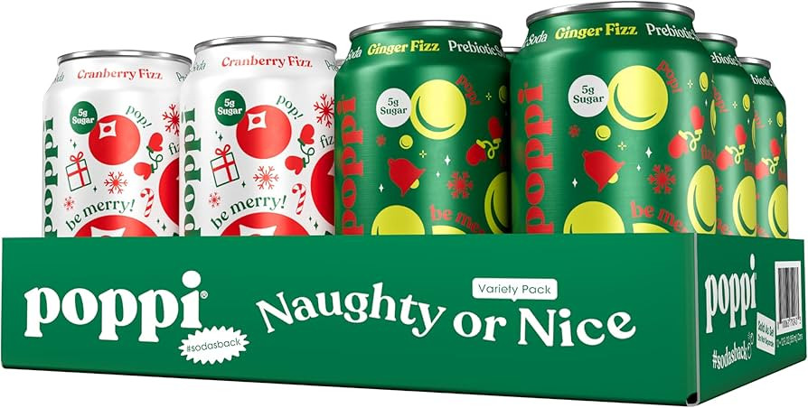 Poppi Sparkling Prebiotic Soda Beverage with Apple Cider Vinegar, Seltzer Water and Fruit Juice, ... | Amazon (US)