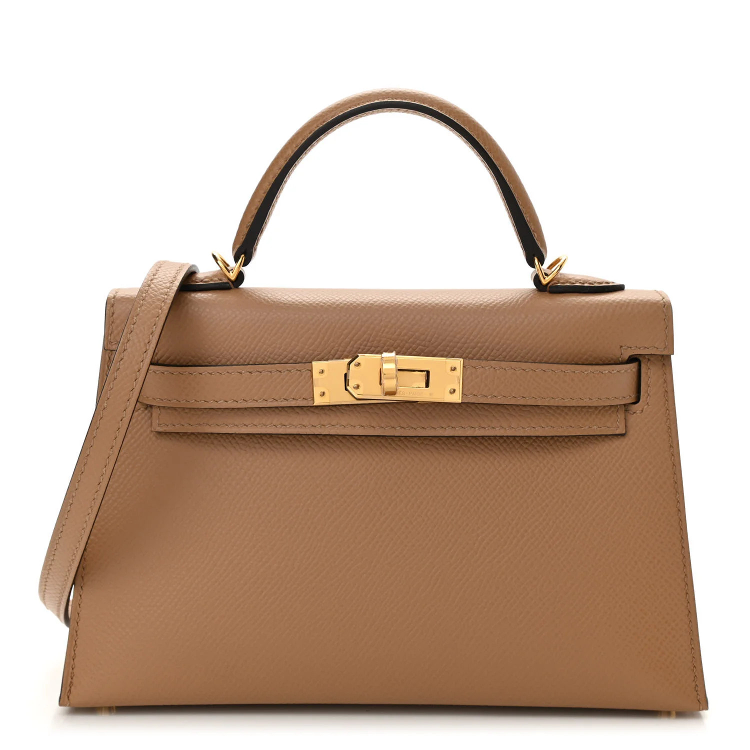HERMES Epsom Mini Kelly Sellier 20 Chai | FASHIONPHILE | FASHIONPHILE (US)