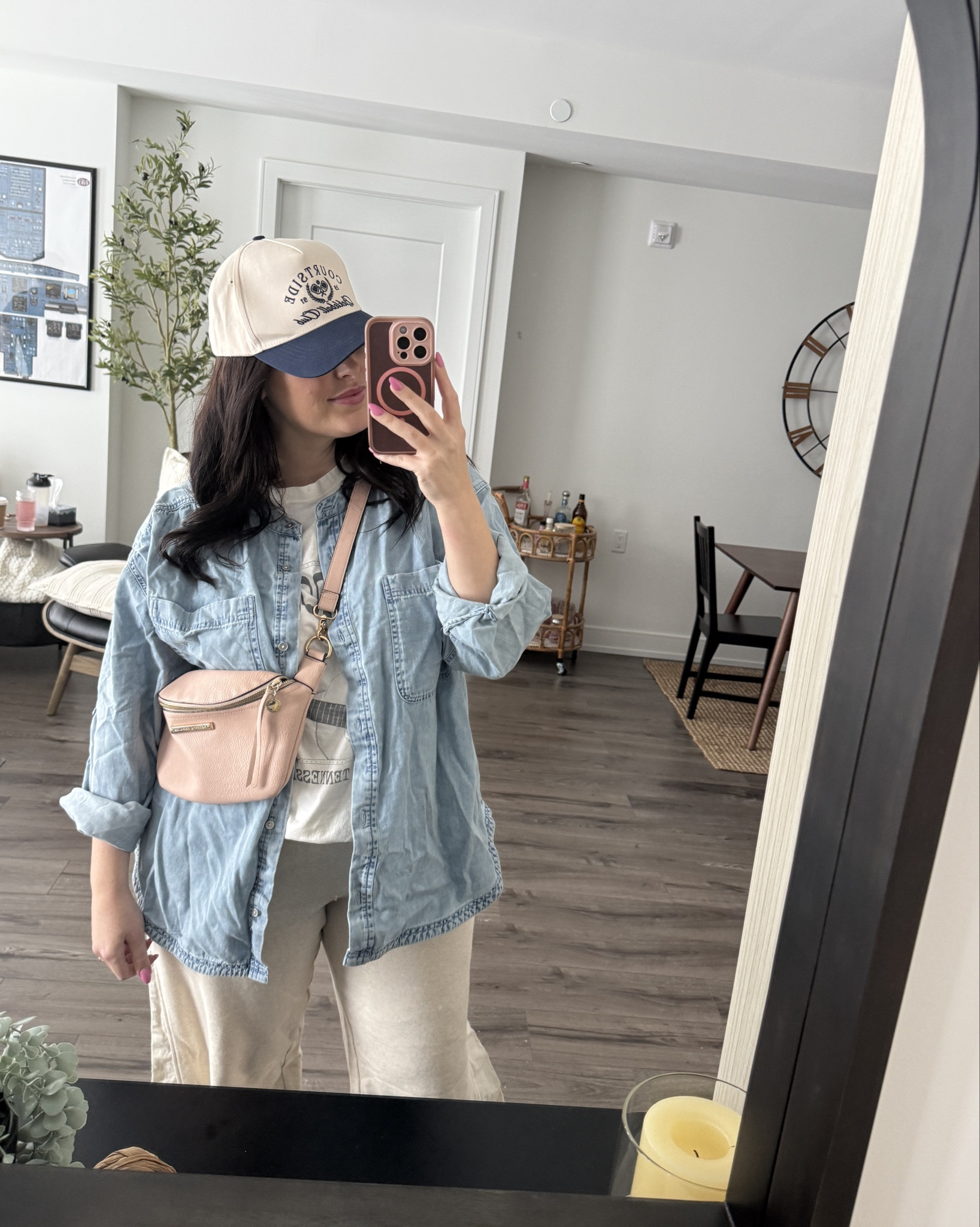 I’ve been living for cozy but stylish looks in my third month of pregnancy 🤰🏻🩷 living for comfy aerie pants & trucker hats { all of this is non maternity but bump friendly so works for anyone } 

#LTKmidsize #LTKmaternity #LTKcanada
