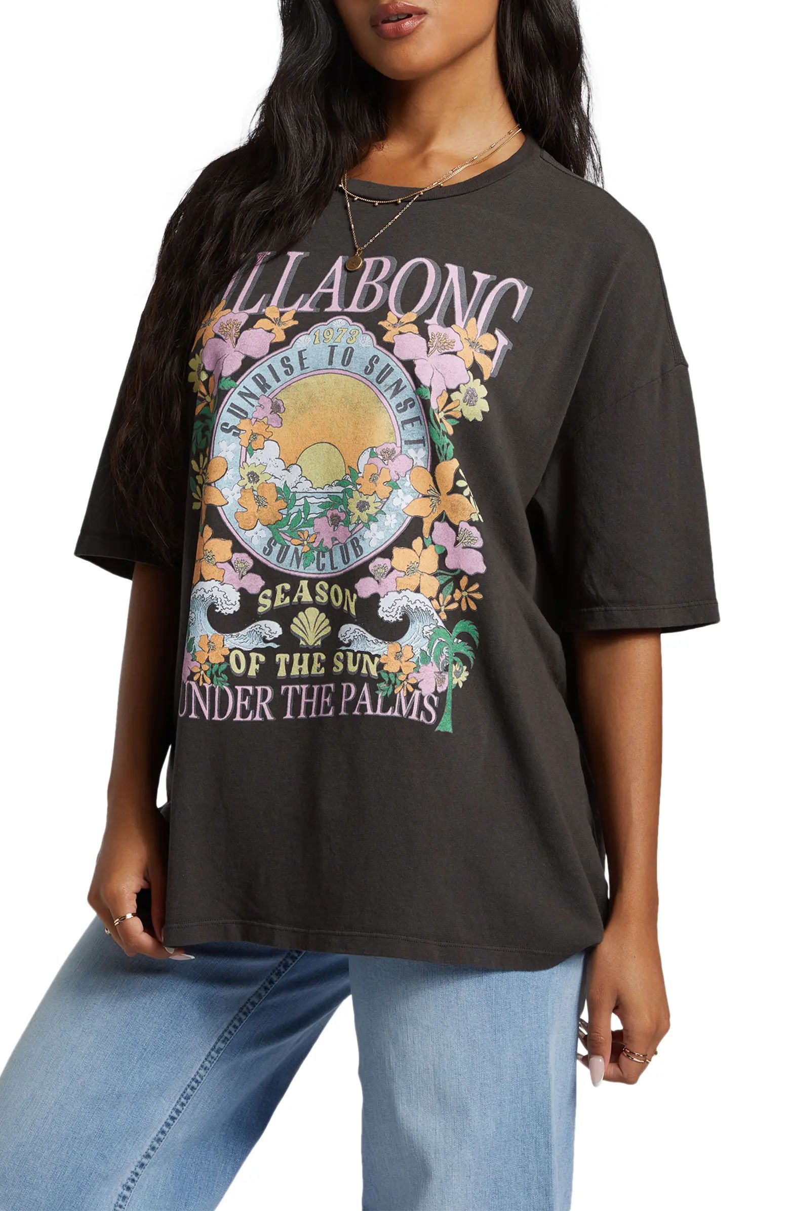 Under the Palms Oversize Cotton Graphic T-Shirt | Nordstrom