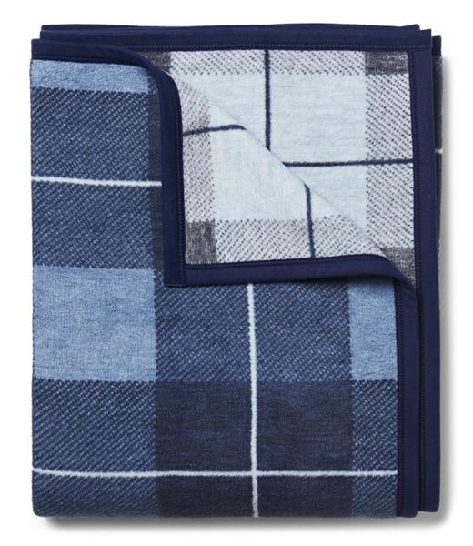 Sea Watch Plaid Blue Blanket | ChappyWrap