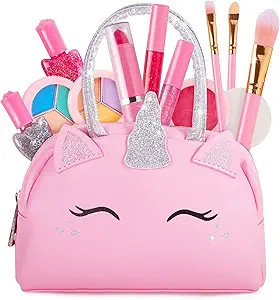 Kids Real Makeup Kit for Little Girls: with Pink Unicorn Bag - Real, Non Toxic, Washable Make Up ... | Amazon (US)