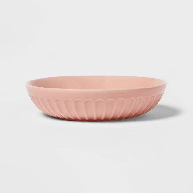 27oz Stoneware Dinner Bowl Pink - Threshold™ | Target