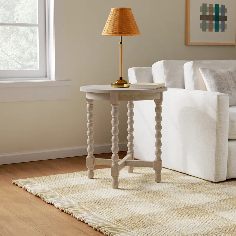 Baen Round Solid Wood End Table | Wayfair North America
