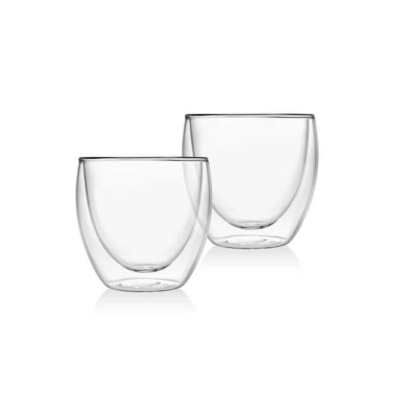 Espresso Coffee Double Walled Tumbler (Set of 2) | Wayfair North America