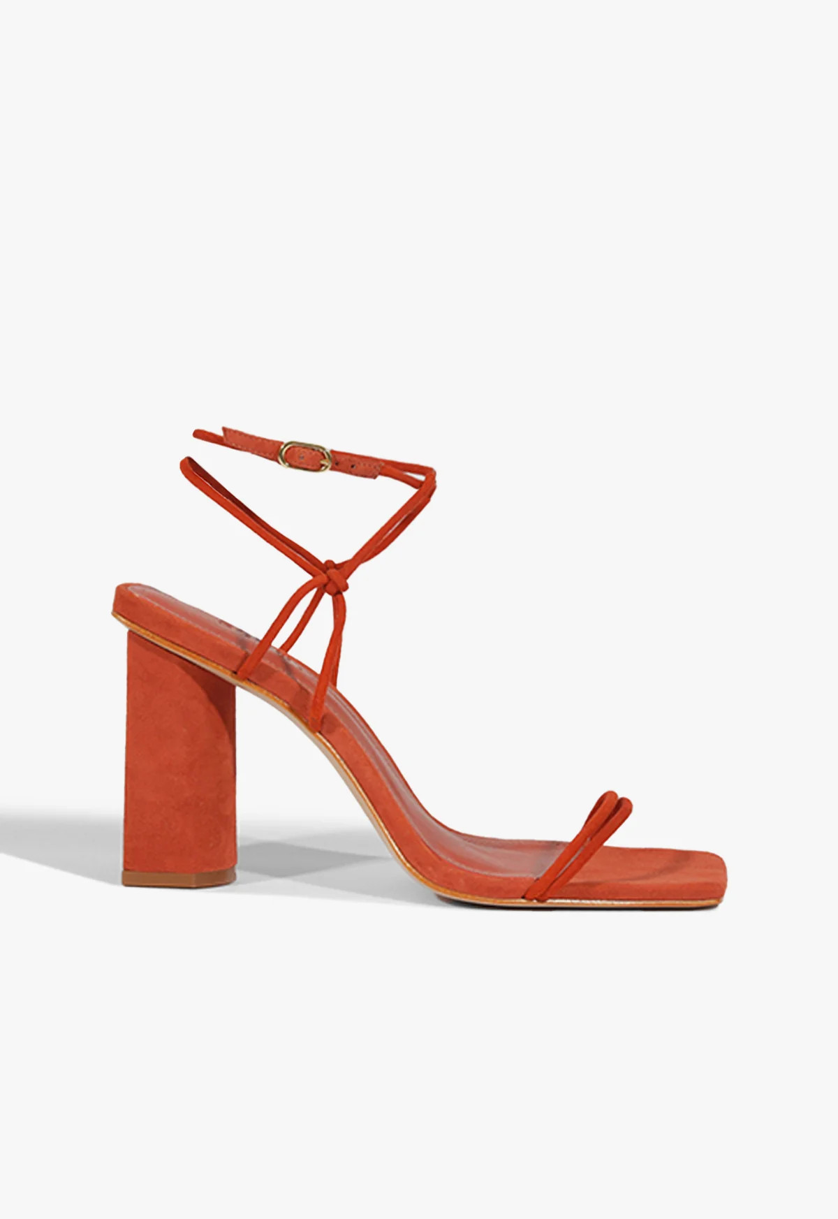 Pompeii Block Sandal | Orange | Suede | Schutz (US)