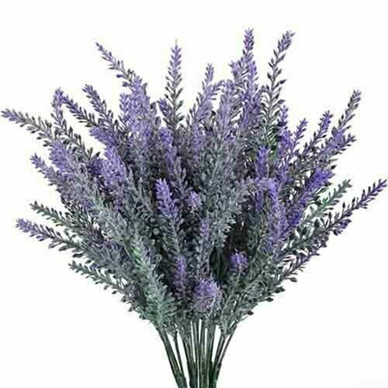 4Pieces Artificial Flowers Purple Lavender Bunch Fake Flowers Plant Home Outdoor | Walmart (US)