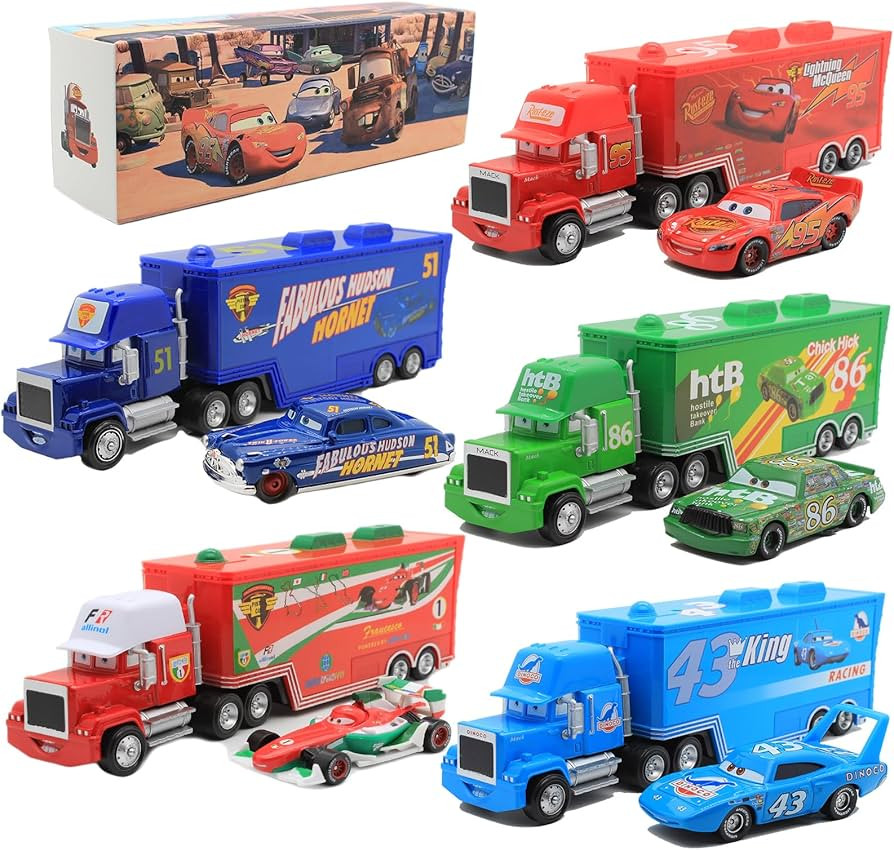 Car 3 Toys, Truck and Car Set, Car Movie, Metal and Plastic Material, Children's Christmas and Bi... | Amazon (US)