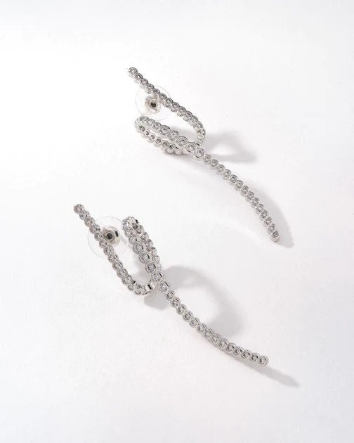 Amalia Twist Drop Earrings - Silver | VICI