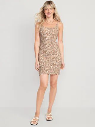 Fitted Rib-Knit Cami Mini Dress for Women | Old Navy (US)