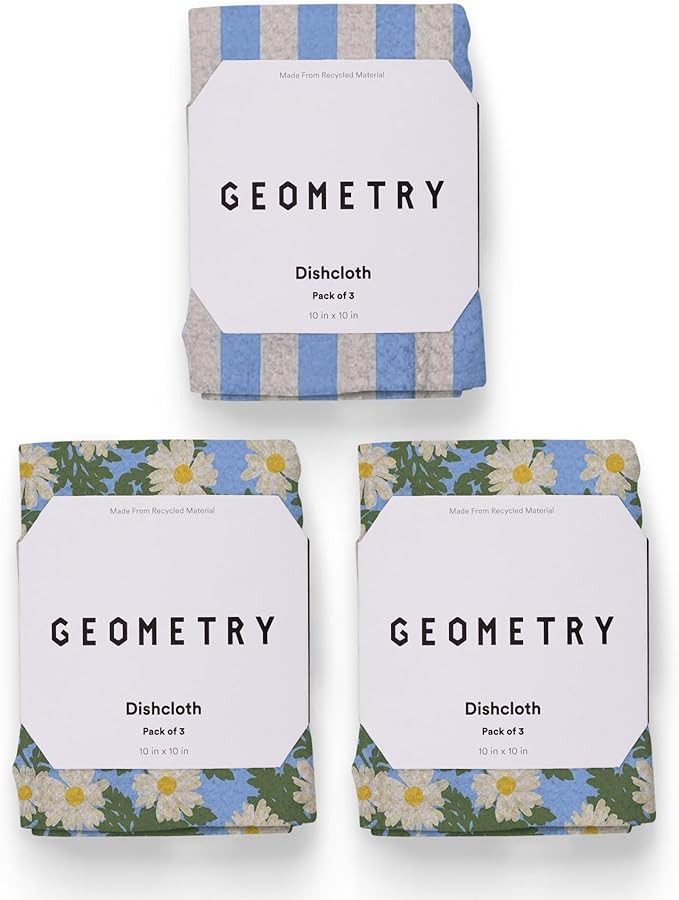 GEOMETRY Kitchen Dish Cloths - Spring & Summer Collection - Premium Dishcloths with Geoweave - Ab... | Amazon (US)