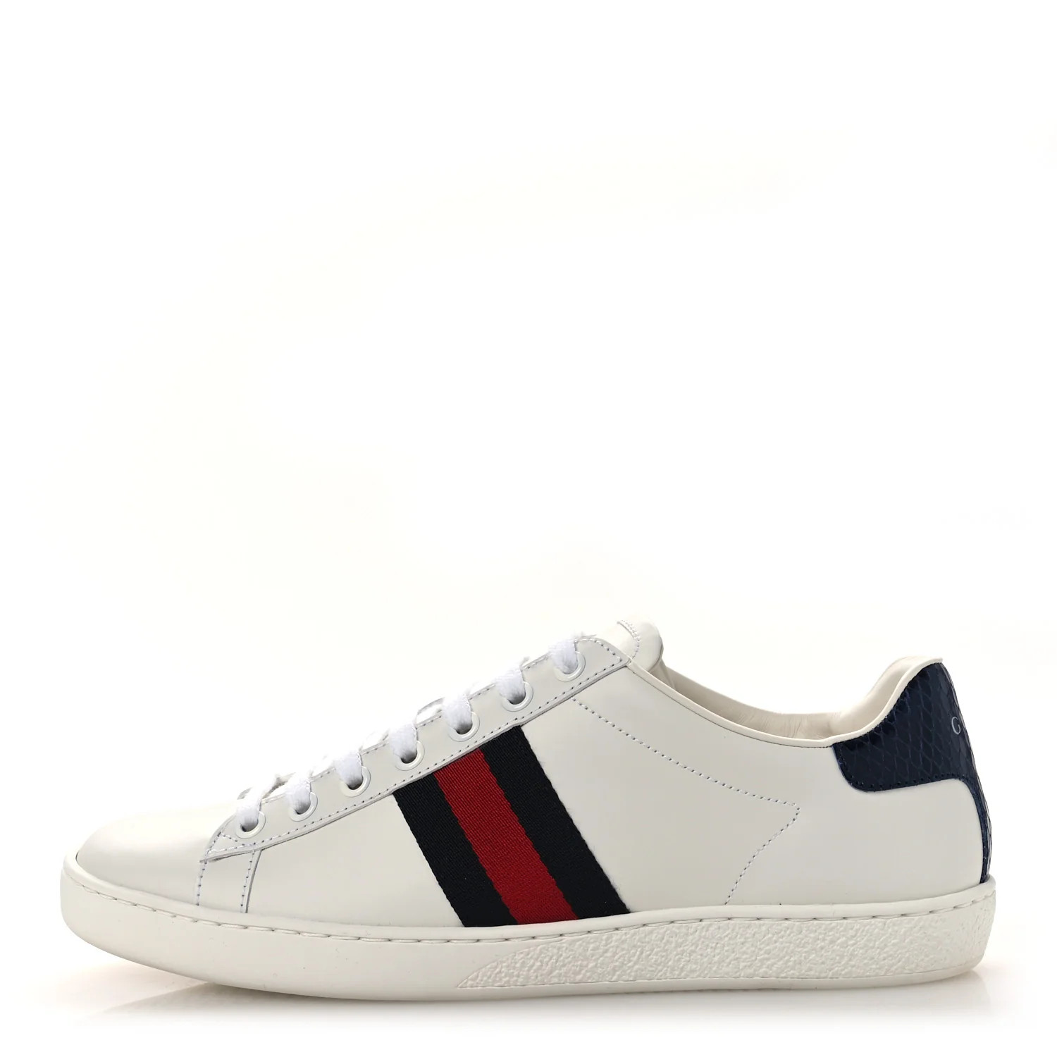 Calfskin Ayers Web Womens Ace Sneakers 37.5 White Blue | FASHIONPHILE (US)