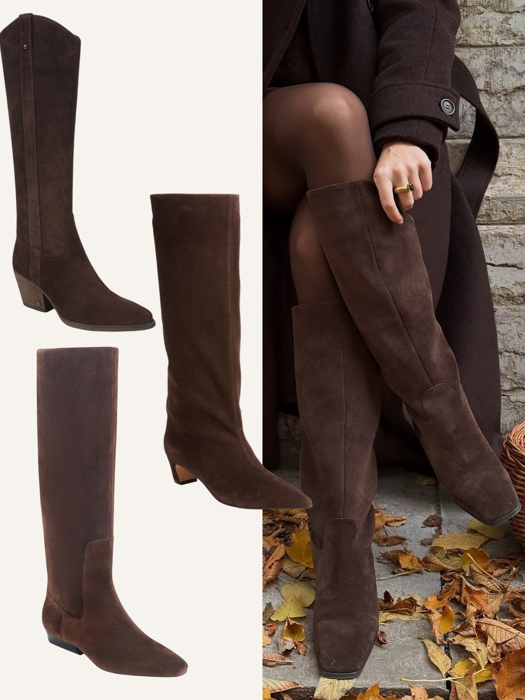Chocolate suede boots for Fall 

 #LTKSeasonal