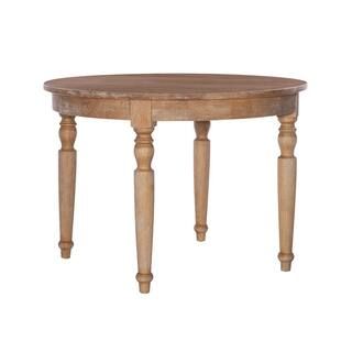 Linon Home Decor Margo Light Natural Brown Round Table THD00693 | The Home Depot